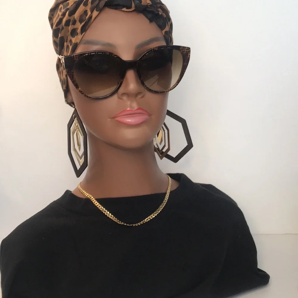 NEW FENDI FE40047I 55F WOMEN’S SUNGLASSES FENDI FE 40047I BROWN EYEWEAR FENDI - Picture 6 of 16